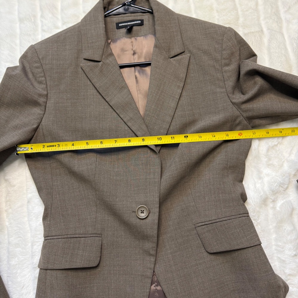 Express Design Studio Brown Single Button Tailore… - image 9